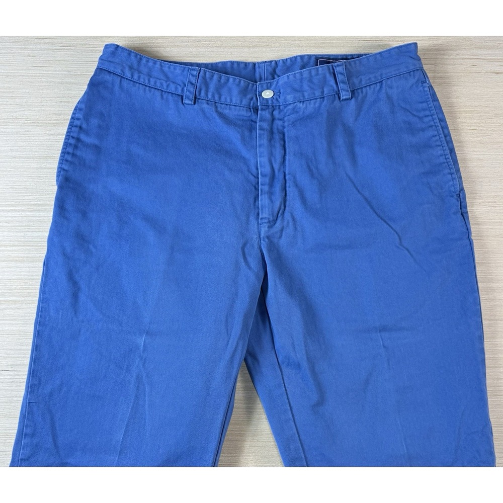 Vineyard Vines Club Pants Mens 35X32 Blue Khakis Flat Front‎ Pockets